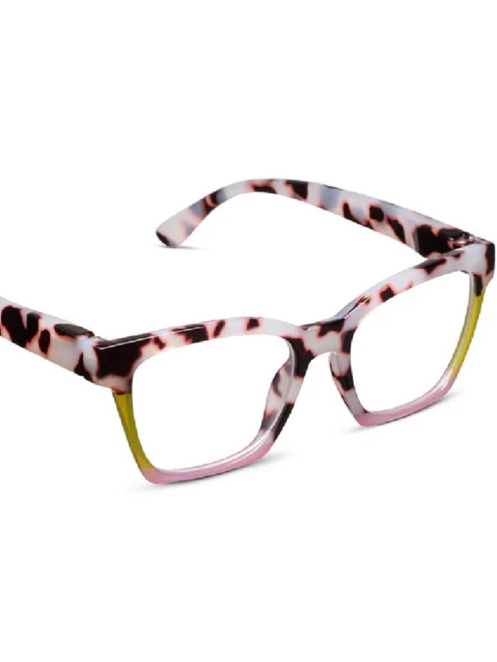 New Peepers Pink Chai Color block Blue Light Filtering Readers +1.50